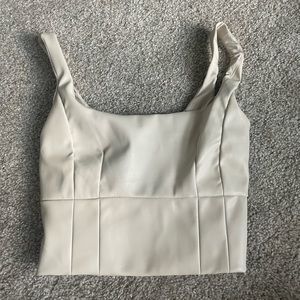 Forever 21 Faux Leather Crop Top - XS